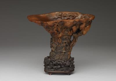 图片[2]-Rhinoceros Horn Cup with Eight Daities Design and Wen Shu’s Mark, 17th century, late Ming to early Qing dynasty-China Archive